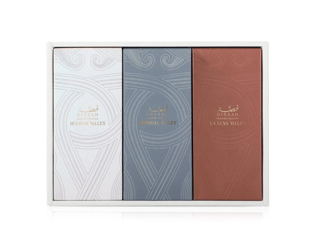 Gissah Valley's Set by Gissah 3 x 50 ML Perfumes - La Luna, Imperial Fragrances in Three Bottles Collection Valley Unisex